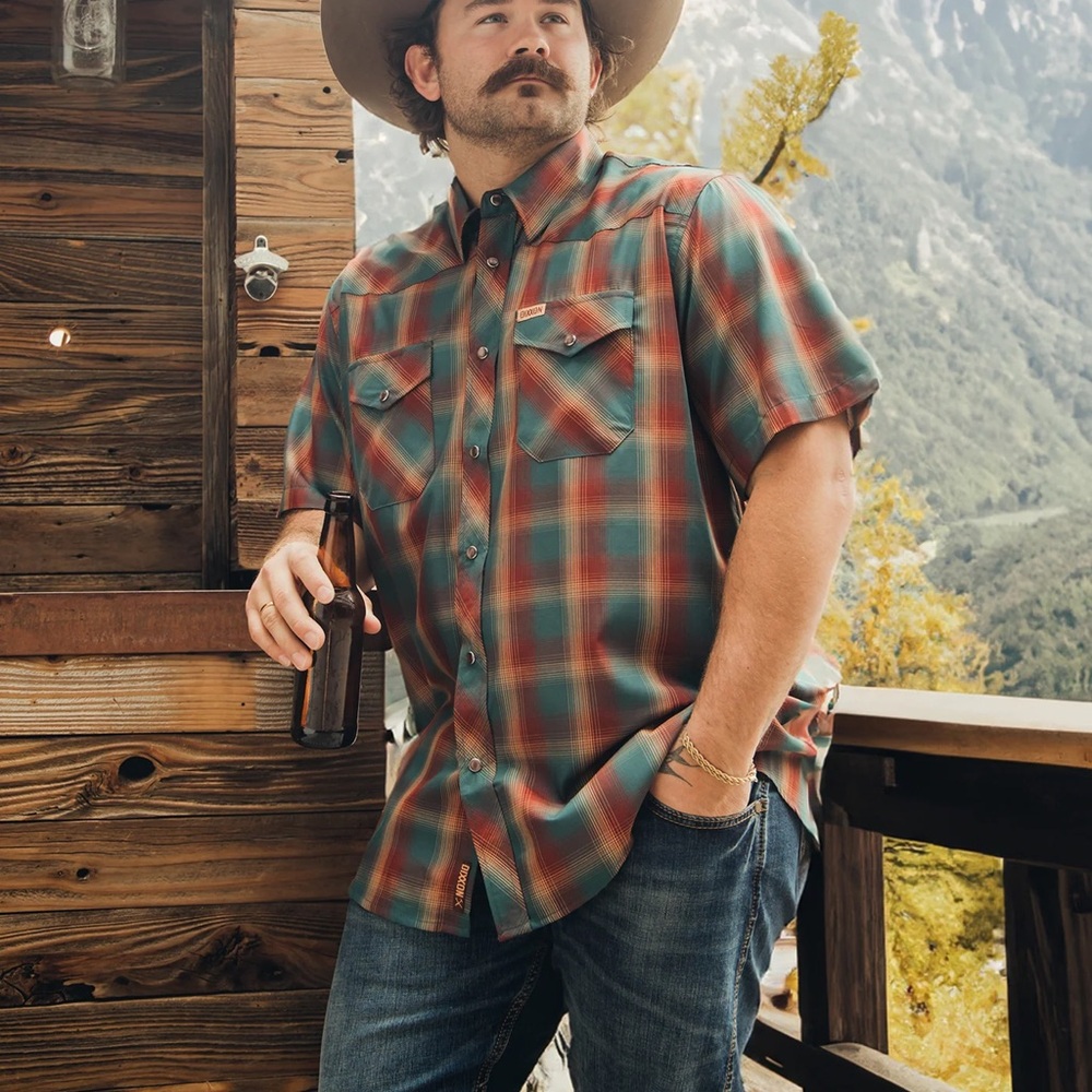 Dixxon Lasso Series Denver Men’s Flannel Shirt SHORT SLEEVE bamboo 3X - Picture 5 of 6